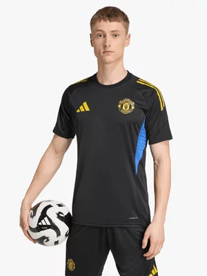 adidas Mens Manchester United Tiro Training Black/Yellow Jersey