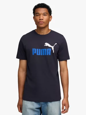 Puma Mens Essential 2 Colour No.1 Logo New Navy Tee