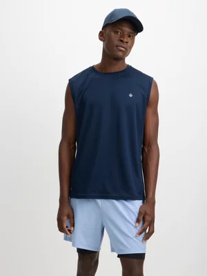 TS Mens 2-In-1 Knit Blue Shorts