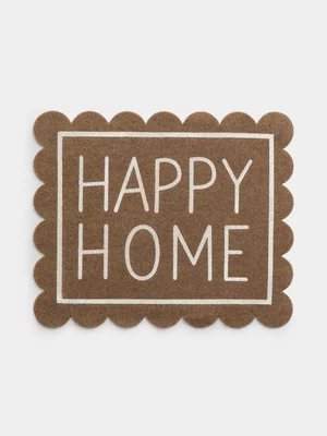 Jet Home Happy Home Natural Doormat 