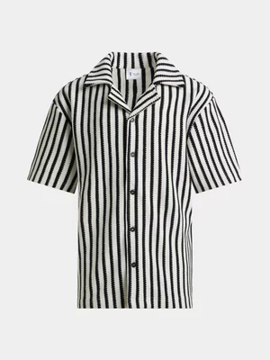 Boys Stripe Button Through Shirt