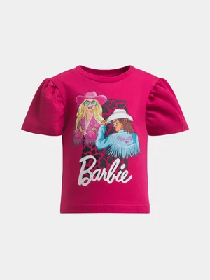 Jet Younger Girls Pink Character Barbie T-Shirt