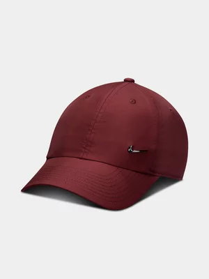 Nike Unisex Dri-Fit Club Metal Swoosh Red Cap