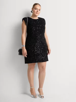Shoulder Pad Shift Dress