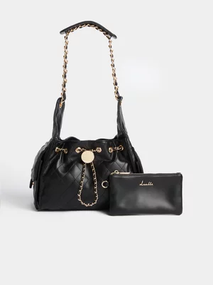 Luella Quilted Utility Bucket Bag