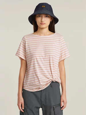 G-Star Women's Striped Knot  Chalk T-Shirt