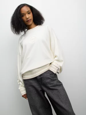 Reebok Women's Lawn Club Chalk Sweatshirt