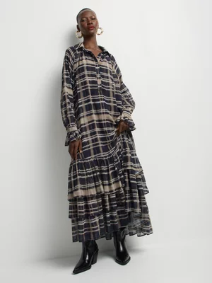 Luella Georgette Flounce Maxi Dress