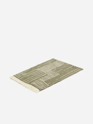 Jet Home Olive Geometric Throw 160x130cm