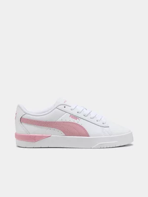 Puma Junior Grade-School Jada Classic White/Pink Sneakers