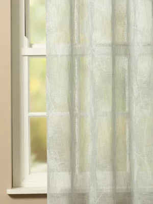  Betel Printed Sheer Eyelet Curtain 