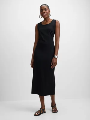 Jet Women’s Black Crepe Knit Bodycon Maxi Dress