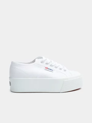 Women's Superga 2790 Cotu Canvas Platform White/White Sneaker