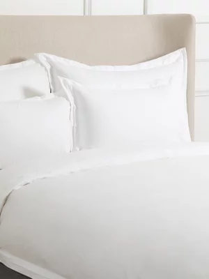 Granny Goose Double Flange Duvet Cover Set 400 Thread Count White
