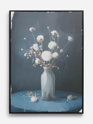 Jet Home Blue Flower In A Vase Wall Art