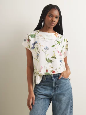 Women's Iconography Slash Neck Shell Top