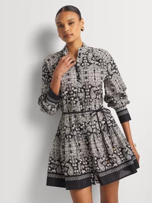 Tiered Hem Shirt Dress