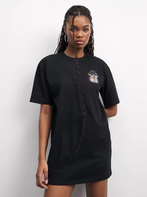 Redbat Women's Black T-Shirt Dress