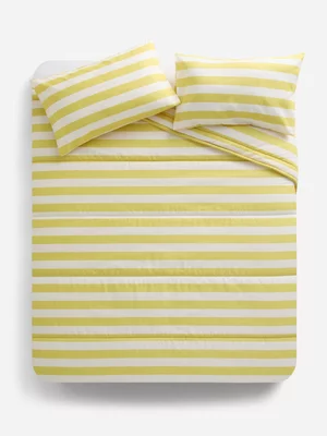 Jet Home BF Yellow Stripe Comforter Double