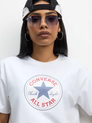 Converse Women's Chuck Patch White T-shirt