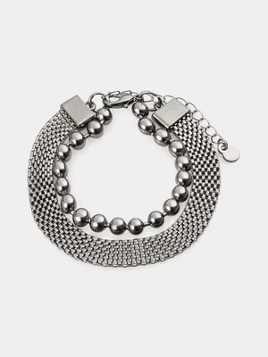 Redbat Unisex Gun Metal 2 Pack Mesh/Bathtub Bracelet