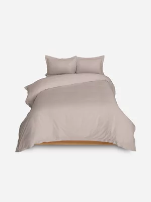 Volpes Egyptian Cotton 600tc Oxford Latte Duvet Cover Set