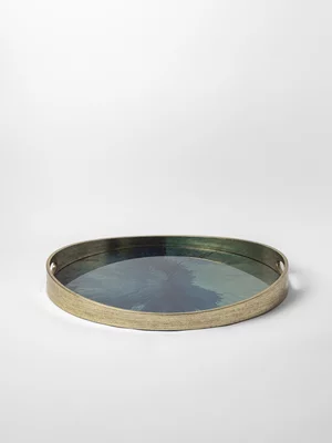 Blue Ray Round Tray 45cm