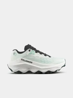 Salomon Womens Ultra Glide 4 Aqua/Vanilla Trail Running Shoes 