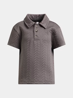 Exact Younger Boy's Charcoal Textured Golfer