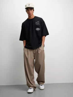 Redbat Men's Premium Grown Crewneck Black T-Shirt