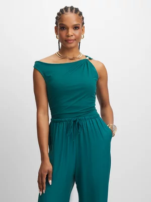 Exact Women's Teal Draped Top