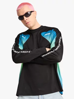 Puma Men's F1® Black/Multicolour Oversized Long-Sleeve T-Shirt