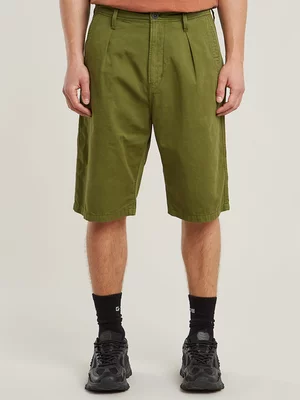 G-Star Men's  Pleated Chino Green Shorts