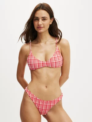 Women's Cotton On Red Scoop Tie Back Bikini Top