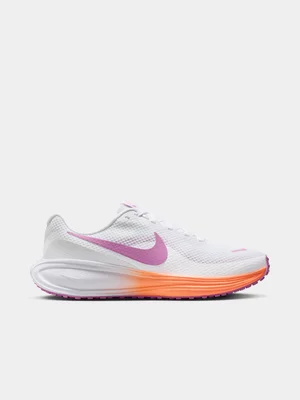 Nike Womens Revolution 8 White/Orange Running Shoes