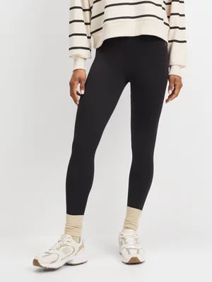 Women's APX Black Leggings With Wide Waistband