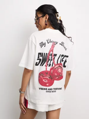 The FIX Women's Milk Wild Cherry Graphic Top