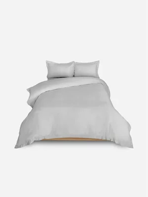 Volpes Egyptian Cotton 300tc Oxford Grey Duvet Cover Set