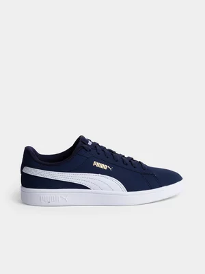 Mens Puma Smash Navy/White Sneaker 