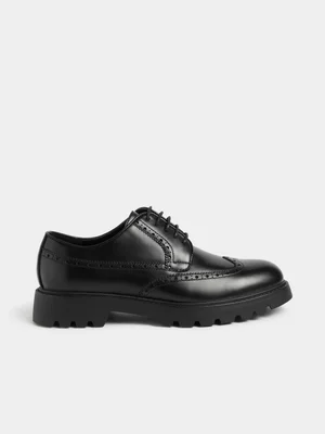 Markham Men's Premium Brogue Black Shoes