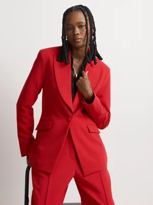 Single Breasted Peak Lapel Blazer