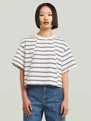 G-Star Women's A Line Stripe Boxy White T-Shirt