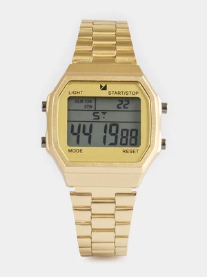 Markham Men's Casual Digital Gold Watch
