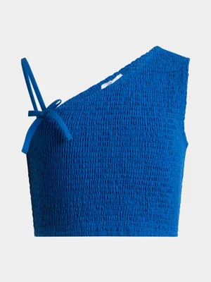 Girls One Shoulder Ruched Top