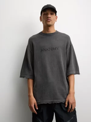 Anatomy Men's Texture Graphic Grey T-shirt