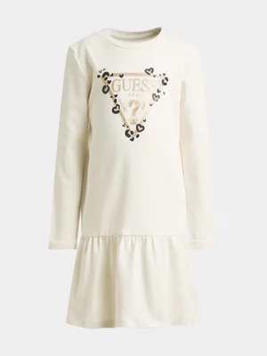 Younger Girls Guess Multi  Sleeves Interlock Dress