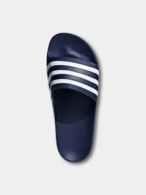 Mens adidas Adilette Blue/White Slide