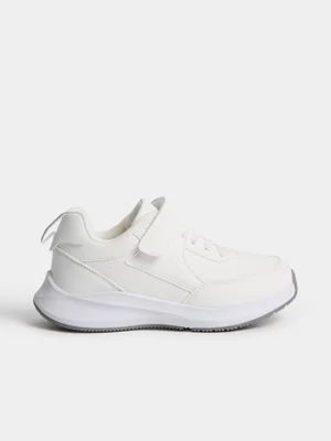 TS Junior Pre-School Back To School White/Grey Sneakers 