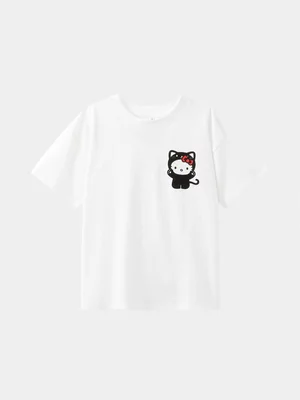 Cotton On Kids Girl White Hello Kitty Drop Shoulder T-shirt
