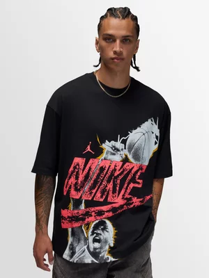 Jordan Men's Max Reissue Oversized Crew Black T-shirt